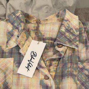 BLE VELVET DISTRESSED LACE TOP